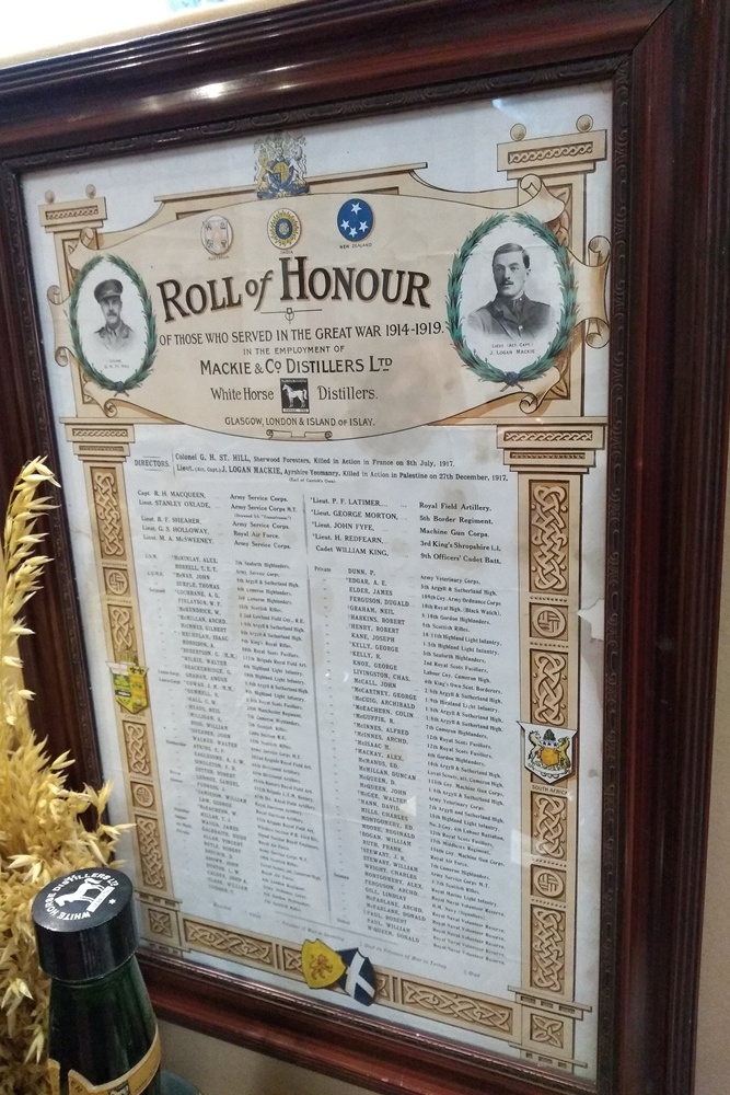 Roll of Honour Mackie & Co. Distillers