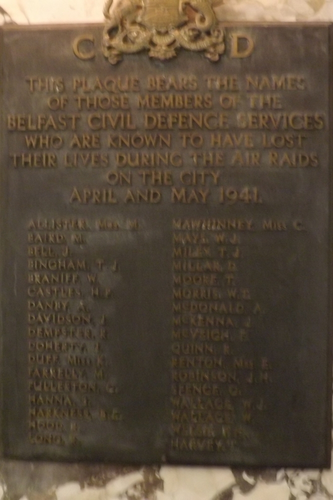 Memorial Belfast Civil Defence Services