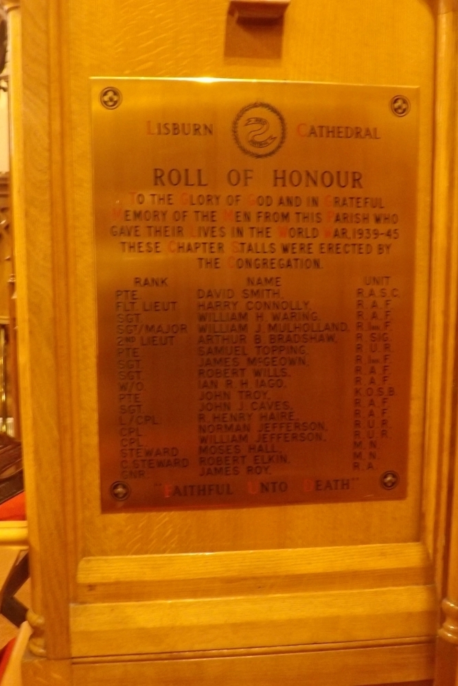 World War II Memorial Lisburn Cathedral