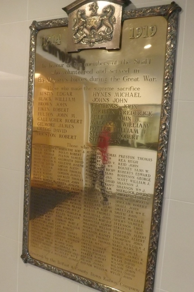 Oorlogsmonument County Down Railway