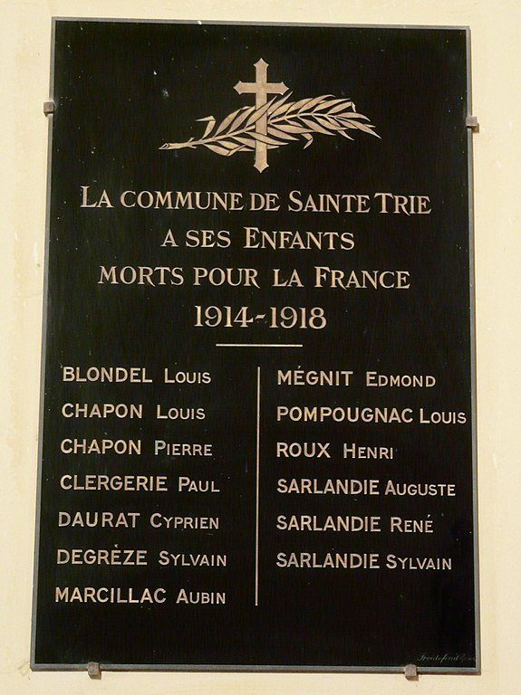 Monument Eerste Wereldoorlog Sainte-Trie