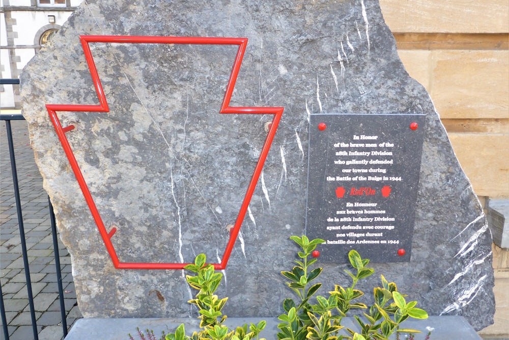 Commemorative Stone 28th Infantry Division Neufchteau #2