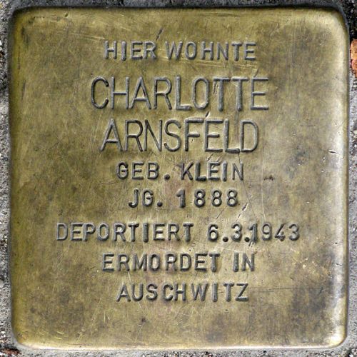 Stolpersteine Geibelstrae 1 #1