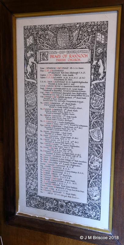 War Memorial Braes of Rannoch Parish Church #2