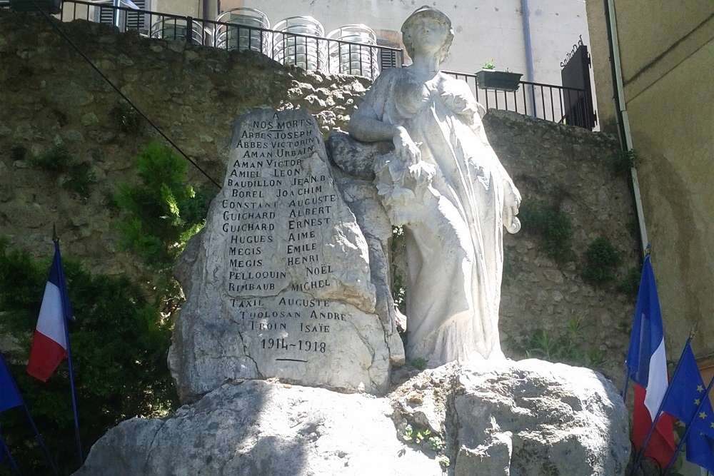 Oorlogsmonument Moustiers-Sainte-Marie