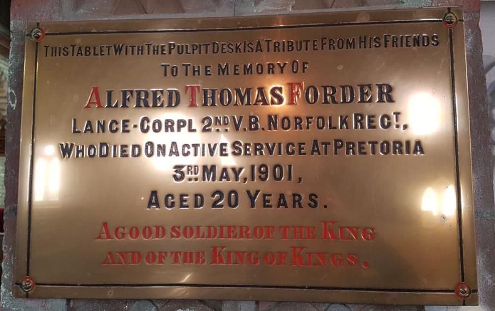 Memorial Lance-Corpl. Alfred Thomas Forder