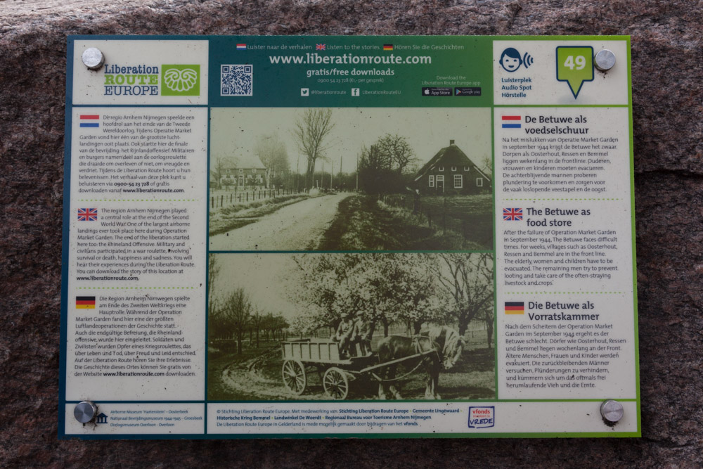Liberation Route Marker 049: De Betuwe als voedselschuur #2