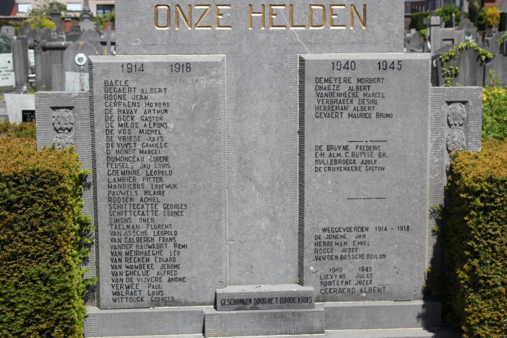 Oorlogsmonument Begraafplaats Oudenaarde	 #2