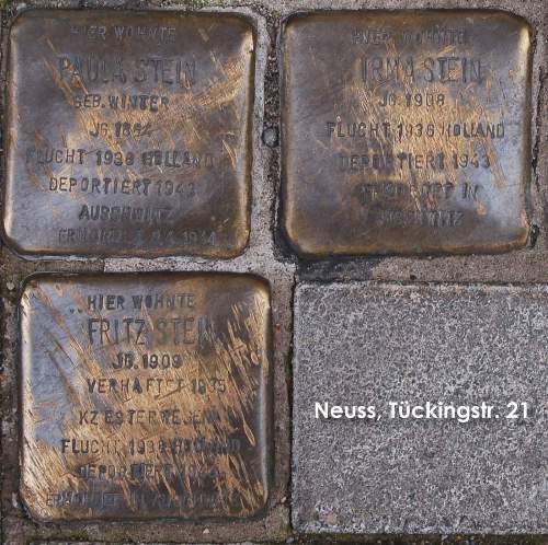 Stolpersteine Tückingstraße 21