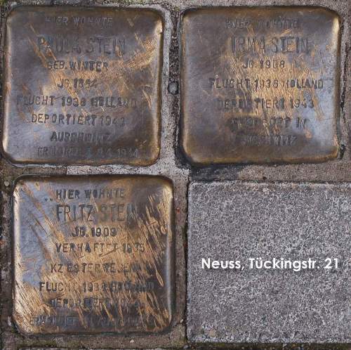 Stolpersteine Tckingstrae 21