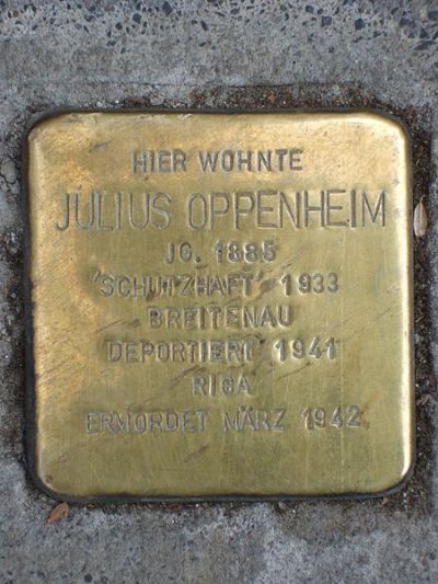 Stumbling Stones Friedrich-Ebert-Straße 90 #3