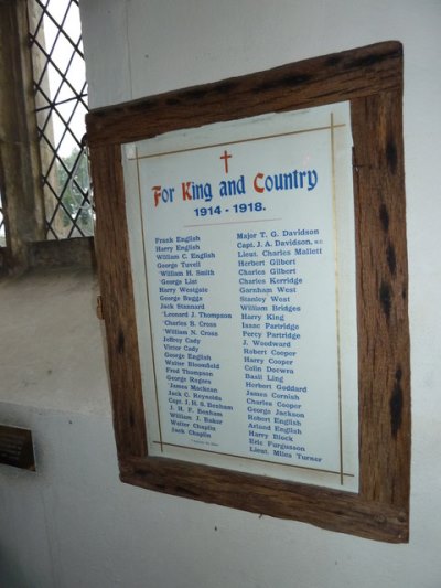 War Memorial St Andrew Church Walberswick #2