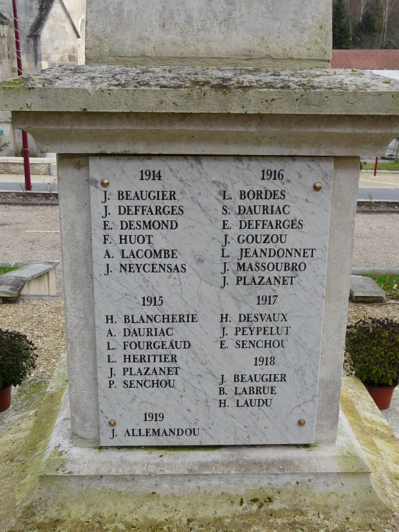 War Memorial Manzac-sur-Vern #1