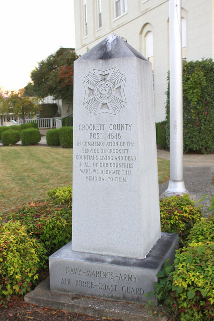 Monument Veteranen Crockett County #1