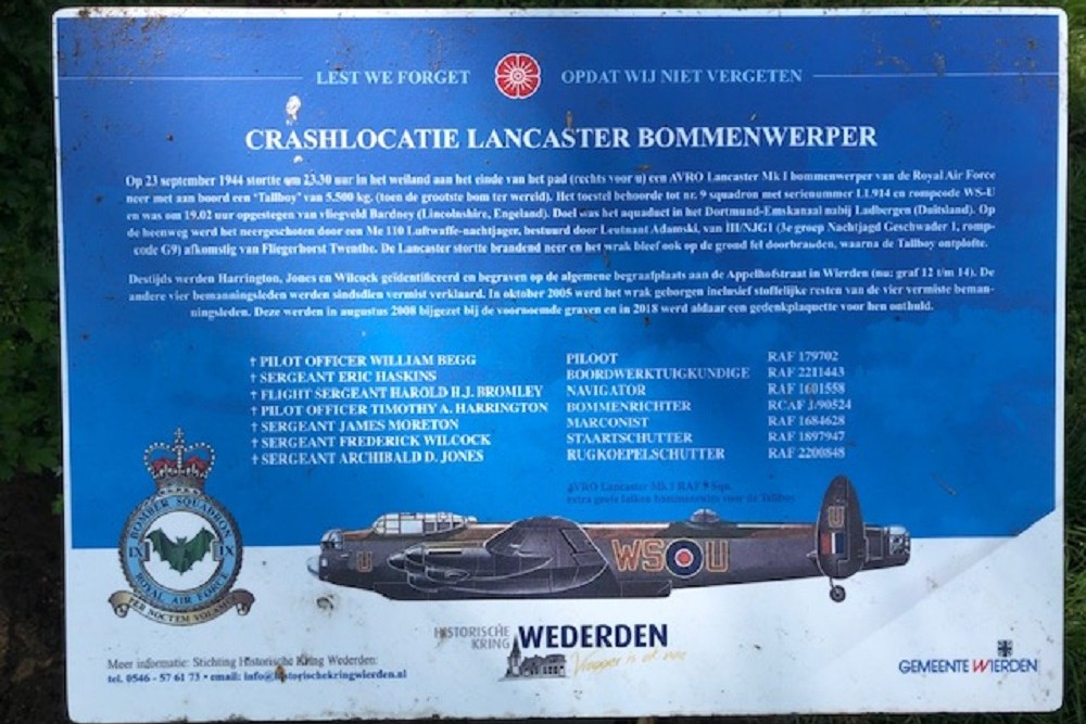 Crashlocatie Avro Lancaster LL914 Rijssen #1