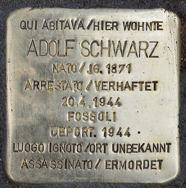 Stolperstein Via Leonardo da Vinci 1