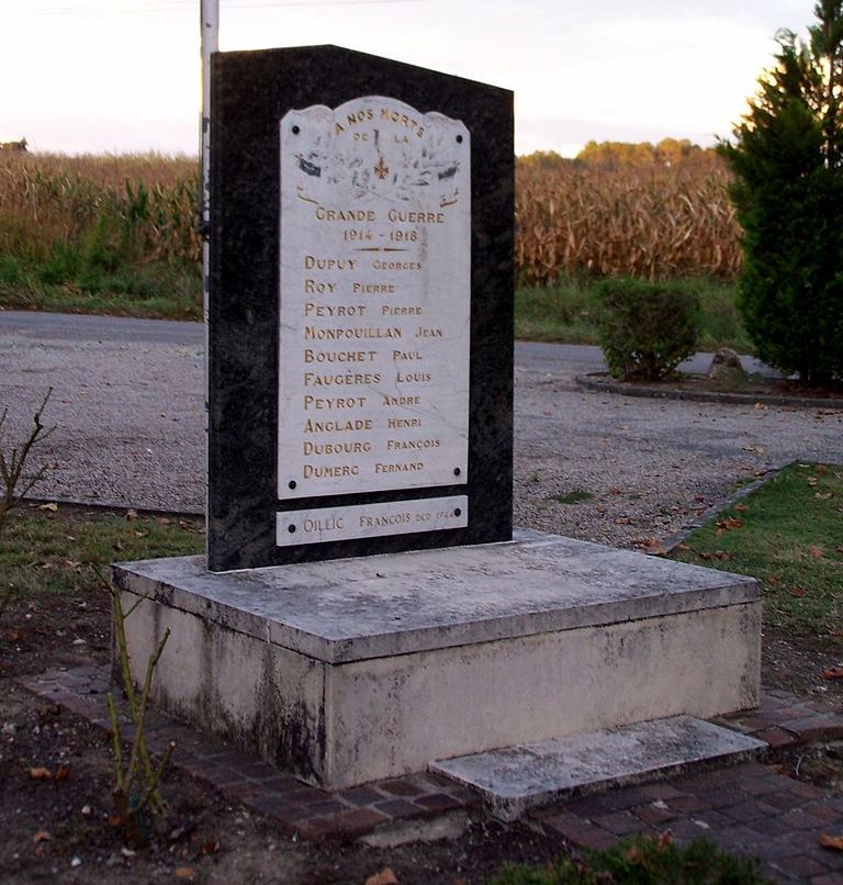 Oorlogsmonument Poussignac #1