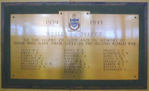 Oorlogsmonument Wesley College