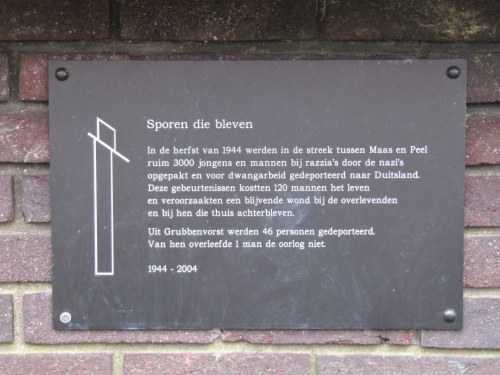 Monument 'Sporen die bleven' Grubbenvorst #1