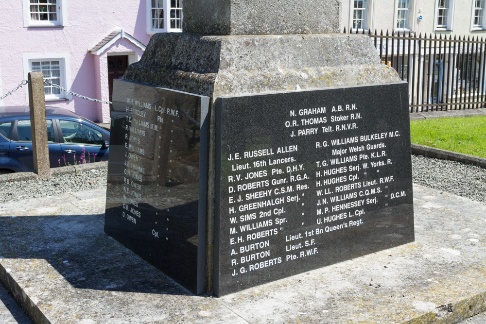 Oorlogsmonument Beaumaris #3