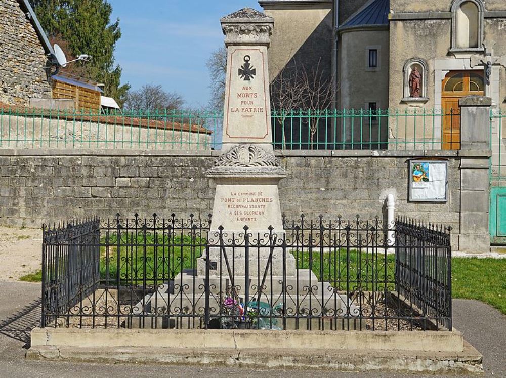 Monument Eerste Wereldoorlog Le Pont-de-Planches