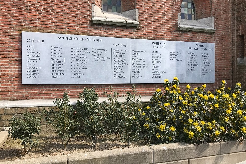 Gedenkteken  O.L.Vrouw Hemelvaartkerk Erembodegem