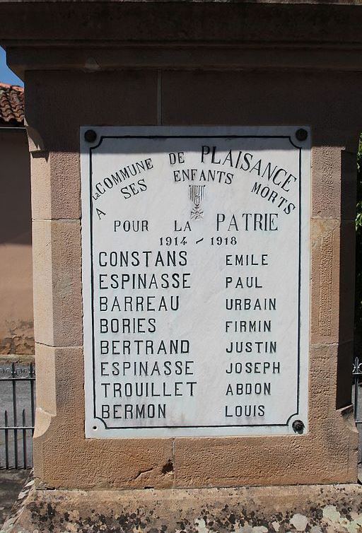 Oorlogsmonument Plaisance