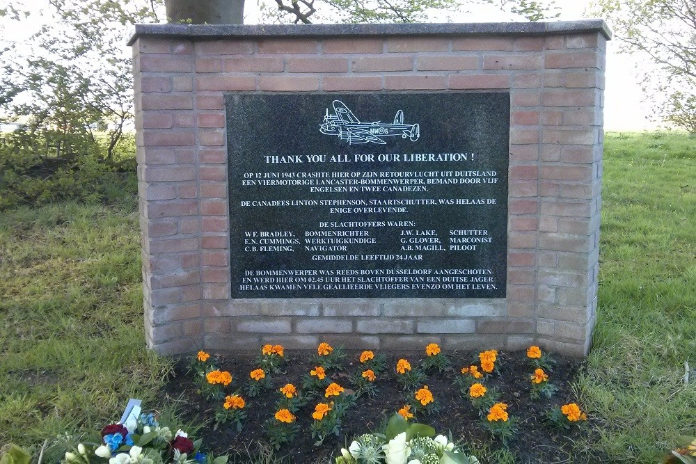 Monument Neergestorte Lancaster Bommenwerper