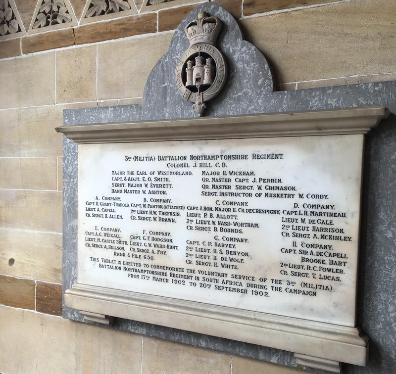 Memorials Anglo-Boer War The Guildhall Northampton #2
