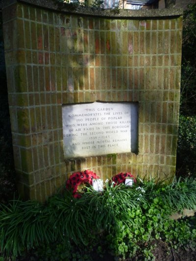 Memorial Victims Air Raids Poplar