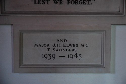 War Memorial Colesbourne Church