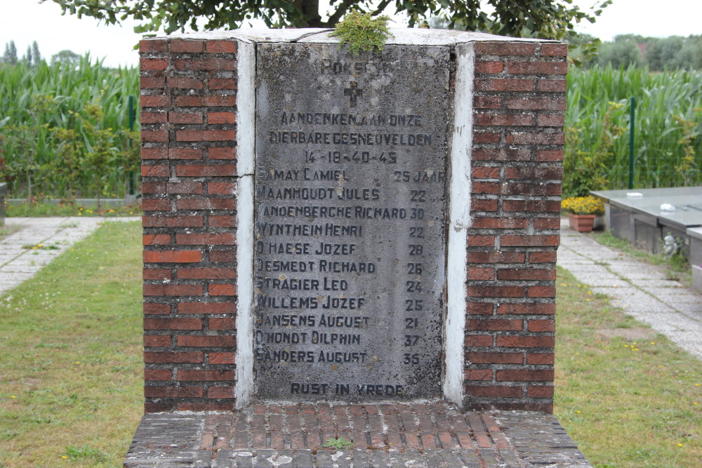 Oorlogsmonument Begraafplaats Roksem #2