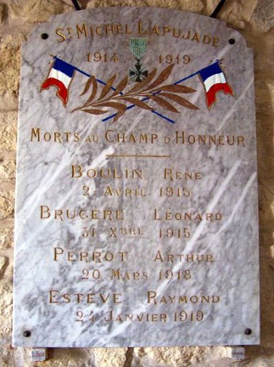 War Memorial Saint-Michel-de-Lapujade #2