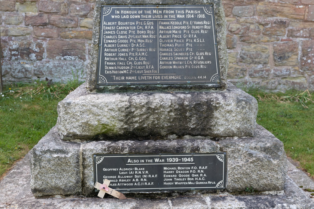 War Memorial Weston Under Penyard #2