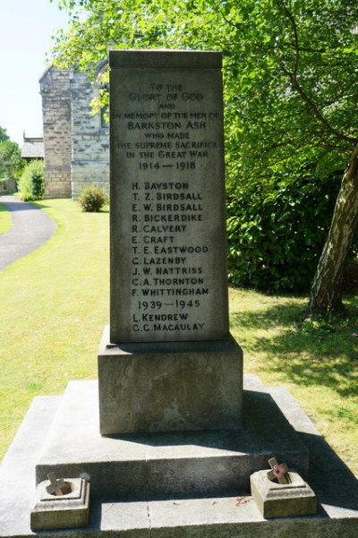 War Memorial Barkston Ash