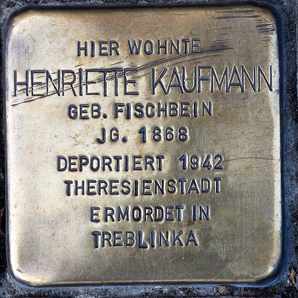 Stolpersteine Hochstrae 65 #2