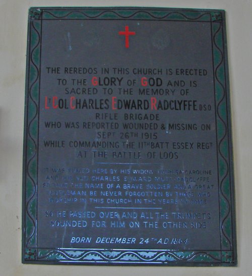 Monument Lt. Col Charles Edward Radclyffe D.S.O. #1