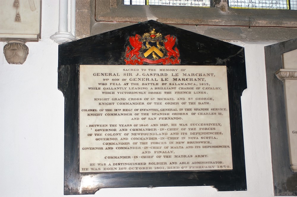 Plaquette General Sir J. Gaspard Le Marchant