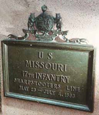 Positie-aanduiding Scherpschutterslinie 17th Missouri Infantry (Union) #1