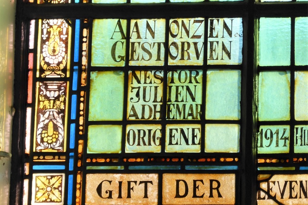 Stained Glass Window Sint-Eligius Church Zeveneken #3