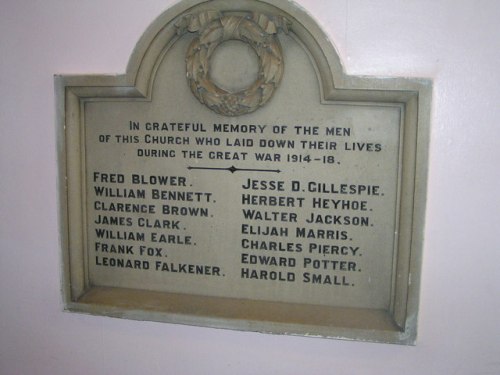 War Memorial Grimsby Baptist Church #1