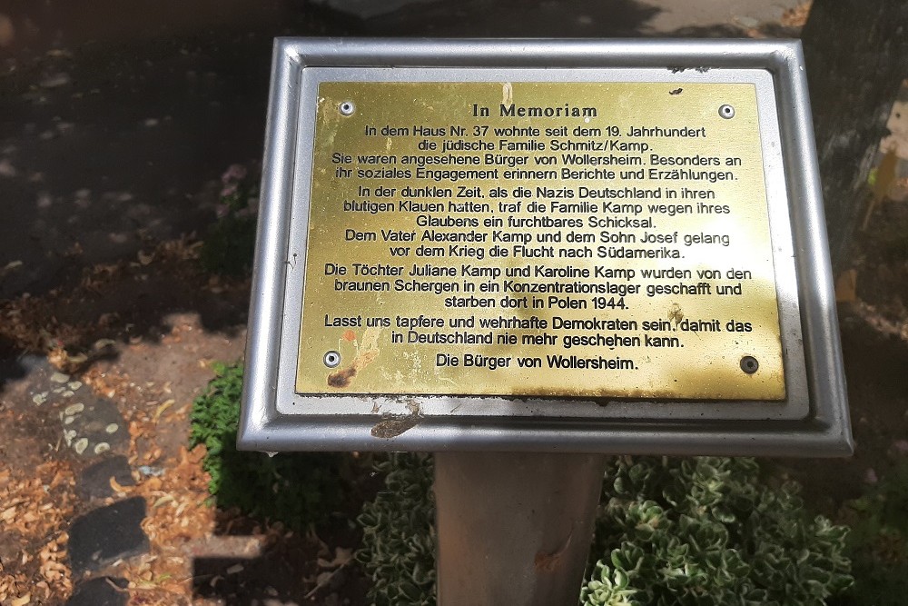 Memorial Plate Zehnthofstraße 35 #1