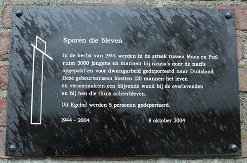 Monument 'Sporen die bleven' Egchel