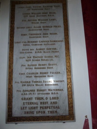 War Memorial St. Katharine Church #2