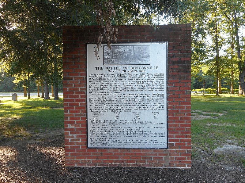 Battle of Bentonville Historical Marker #1