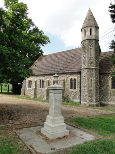 Oorlogsmonument Parochies van Kenny Hill en Burnt Fen