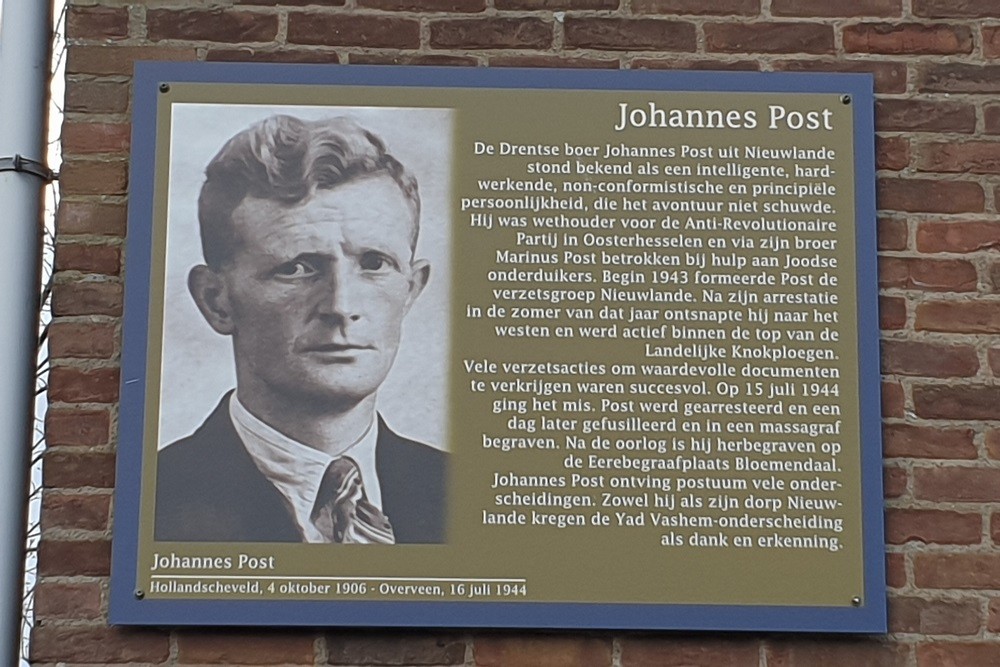 Memorial Plates Slotermeer Johannes Poststraat