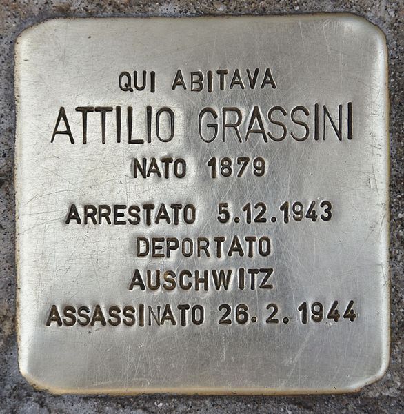 Stumbling Stones Calle Ghetto Vecchio 1223 #2