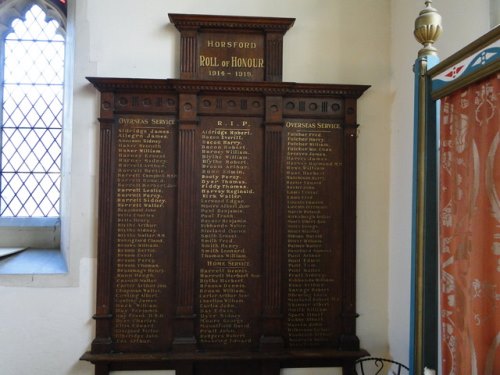 Oorlogsmonument Horsford Church #1