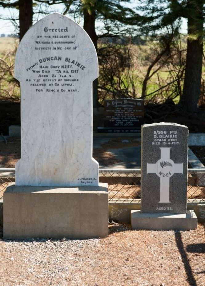 Commonwealth War Grave Waikaka Cemetery